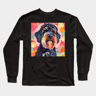 Bouvier des Flandres in 80's Long Sleeve T-Shirt